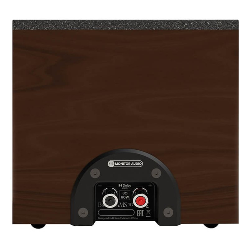 Monitor Audio Bronze AMS 7G, trasera, nogal, nogal
