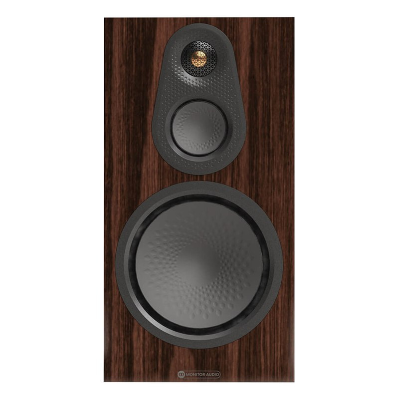 Monitor Audio Silver 100 8G, vista frontal, nogal europeo