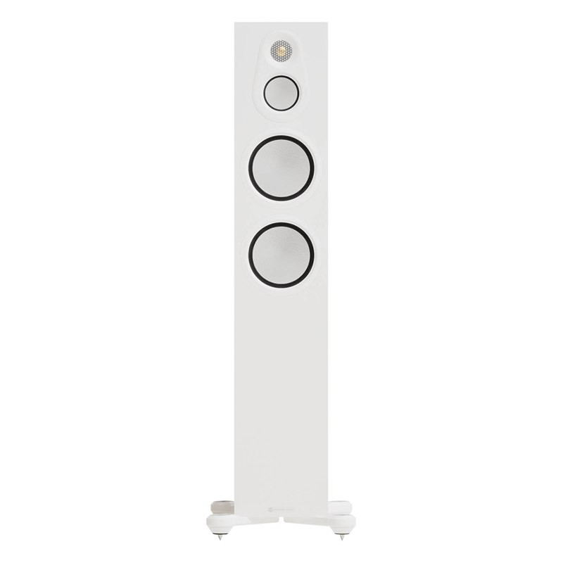 Monitor Audio Silver 300 8G, vista frontal, blanco satinado