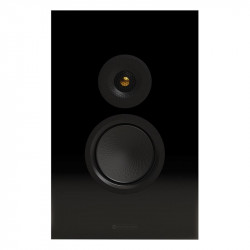Monitor Audio Silver On-Wall 8G, vista frontal, negro brillante