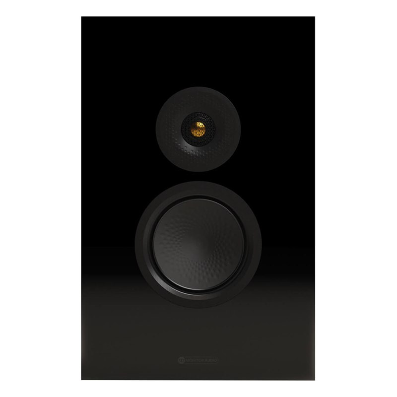 Monitor Audio Silver On-Wall 8G, vista frontal, negro brillante