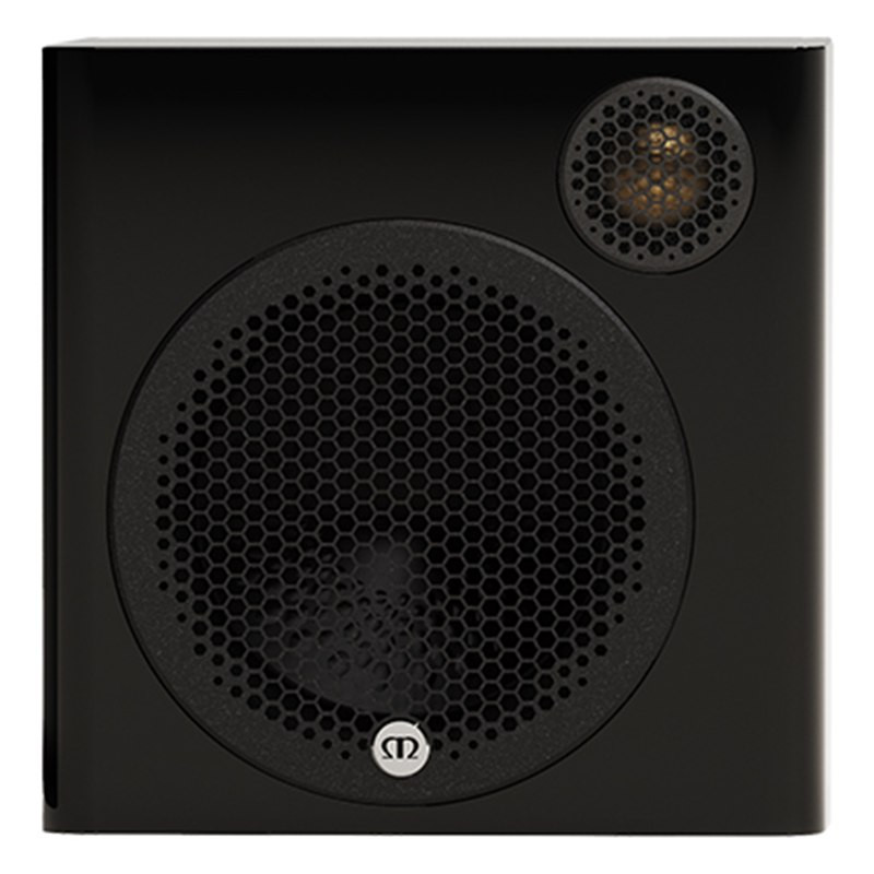 Monitor Audio Radius 1 4G, vista frontal, negro brillante