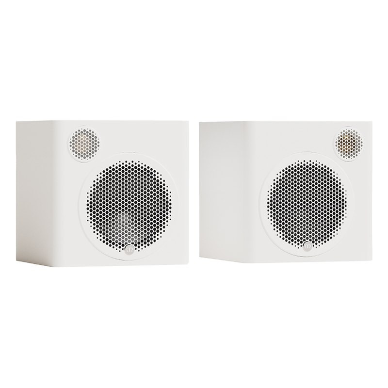 Monitor Audio Radius 1 4G, vista en ángulo, blanco satinado