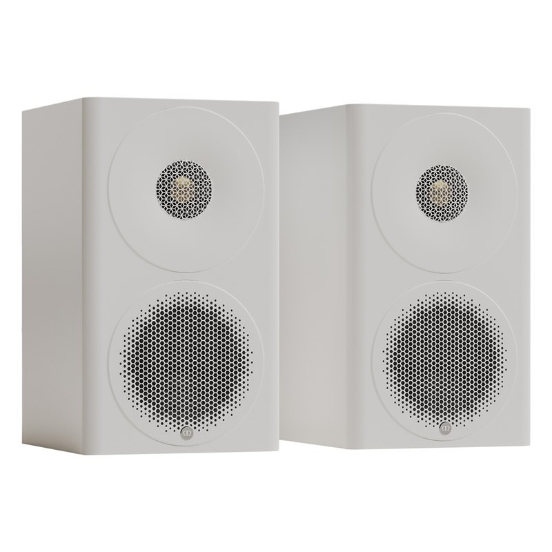 Monitor Audio Radius 3 4G, vista en ángulo, blanco satinado