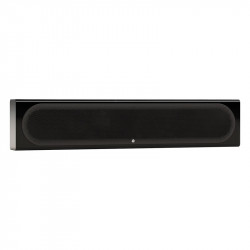 Monitor Audio Radius On-Wall 4G en horizontal, vista en ángulo, negro brillante