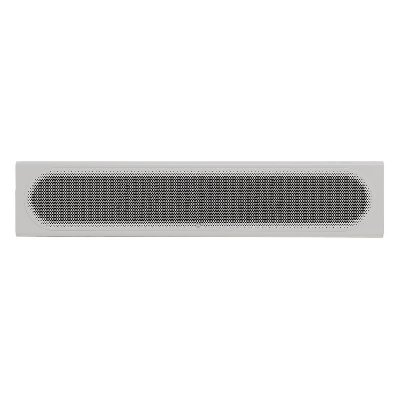 Monitor Audio Radius On-Wall 4G en horizontal, vista frontal, blanco satinado