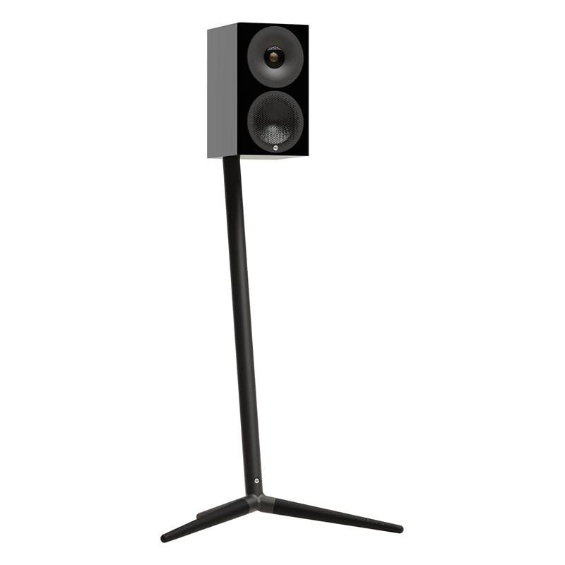 Monitor Audio Radius Floor Stand 4G con un Radius 3 4G montado, negro