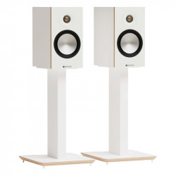Blok AXIS 500 en blanco con altavoces Monitor Audio Bronze 50 (no incluidos), blanco satinado