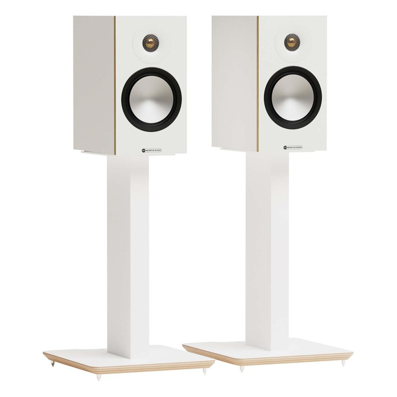 Blok AXIS 500 en blanco con altavoces Monitor Audio Bronze 50 (no incluidos), blanco satinado