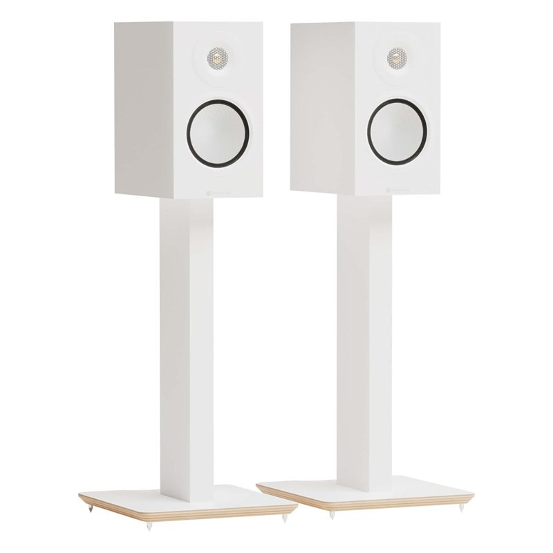 Blok AXIS 600 en blanco con altavoces Monitor Audio Silver 50 (no incluidos), blanco satinado