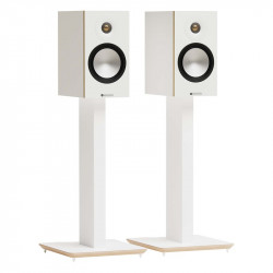 Blok AXIS 600 en blanco con altavoces Monitor Audio Bronze 50 (no incluidos), blanco satinado