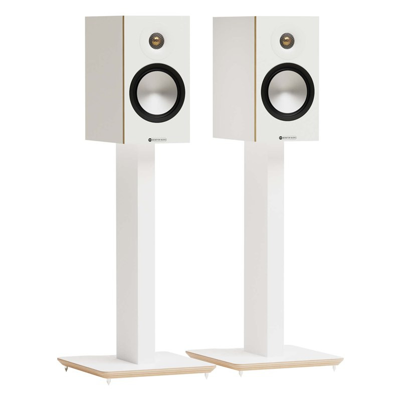 Blok AXIS 600 en blanco con altavoces Monitor Audio Bronze 50 (no incluidos), blanco satinado