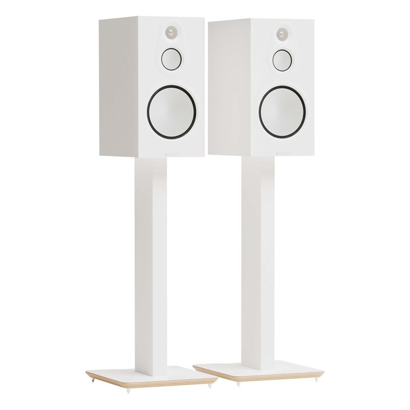 Blok AXIS 700 en blanco con altavoces Monitor Audio Silver 100 (no incluidos), blanco satinado