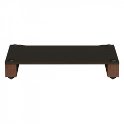 Blok Stax 2G Base en fresno negro con soportes de nogal natural, de frente, fresno negro / nogal natural