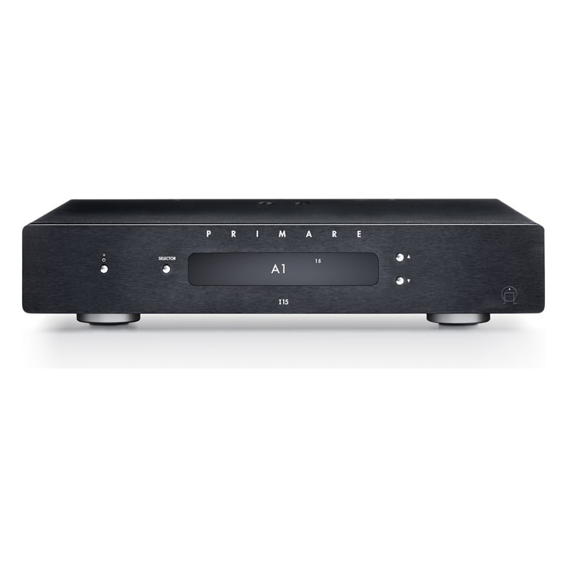 Primare I15, vista frontal, en negro, negro