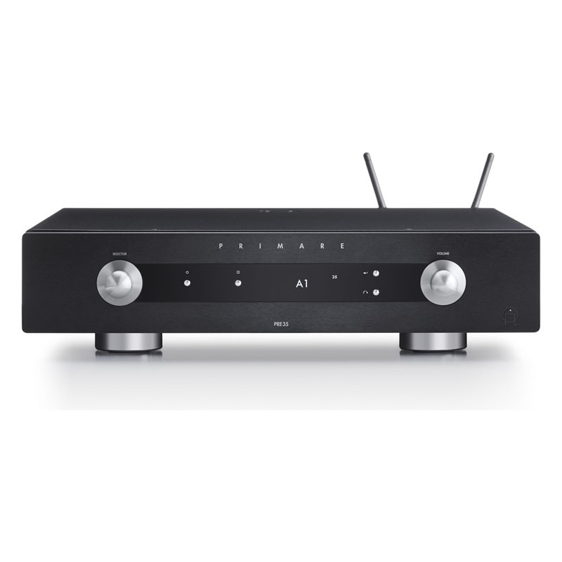 Primare PRE35, vista frontal, en negro, negro