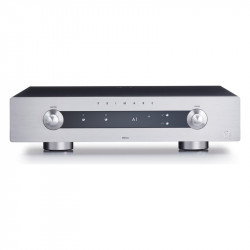 Primare PRE35 DAC DM36, vista frontal, en titanio, titanio