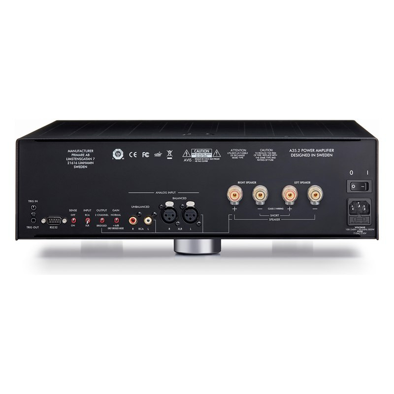 Primare A35.2, panel trasero