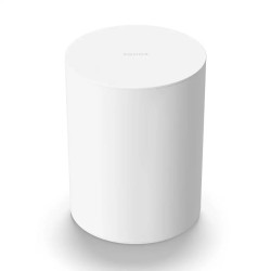 Sonos Sub Mini blanco — subwoofer Hi-Fi |vista desde arriba y lateral