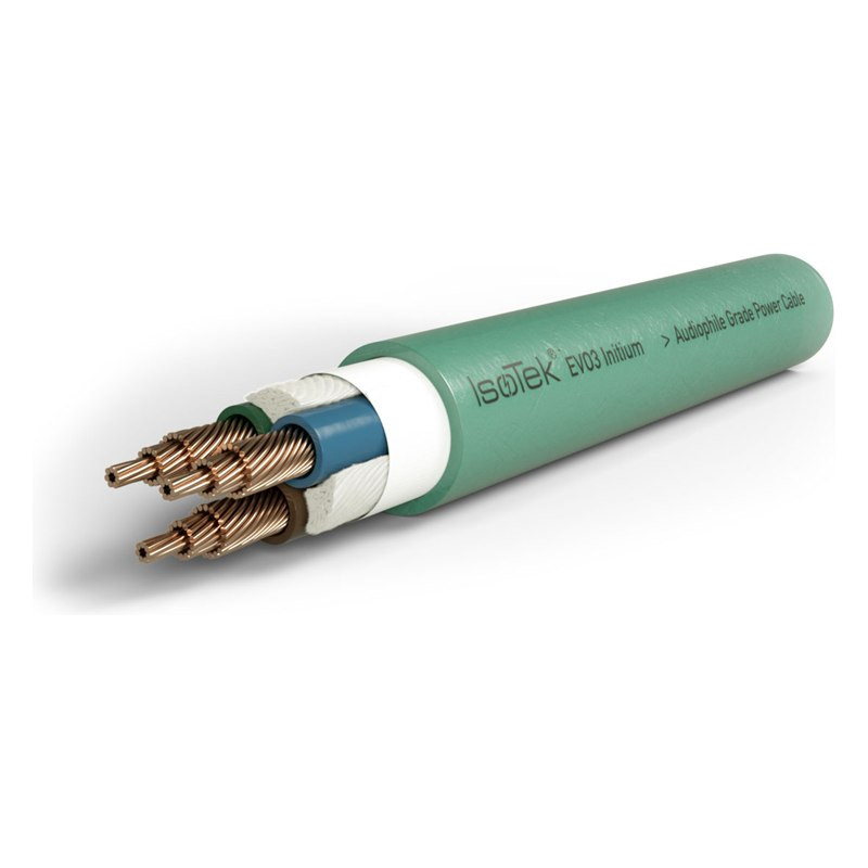 IsoTek EVO3 Initium, sección del cable: tres conductores de cobre OFC y relleno de algodón