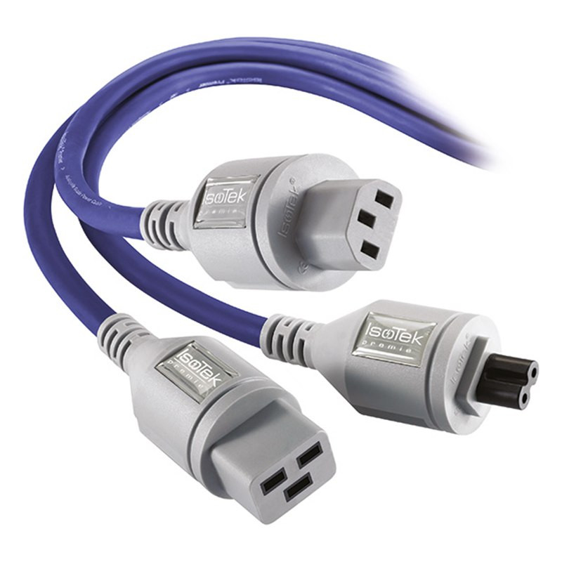IsoTek EVO3 Premier, los tres conectores: C19, C13 y C7