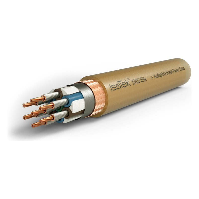 IsoTek EVO3 Elite, sección del cable: siete conductores y malla de cobre