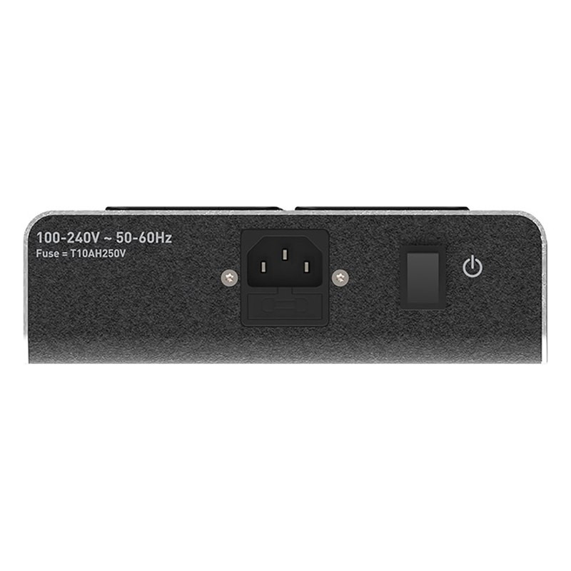 IsoTek V5 Corvus, entrada IEC C14, fusible e interruptor