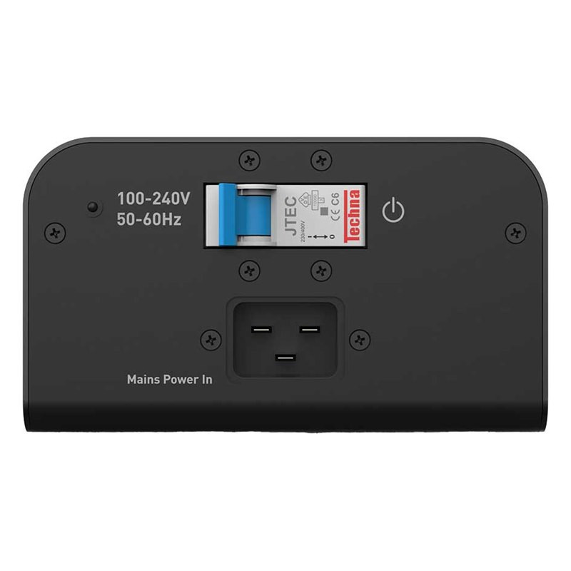 IsoTek V5 Syncro Uni 16, entrada IEC C20 y fusible termomagnético, negro