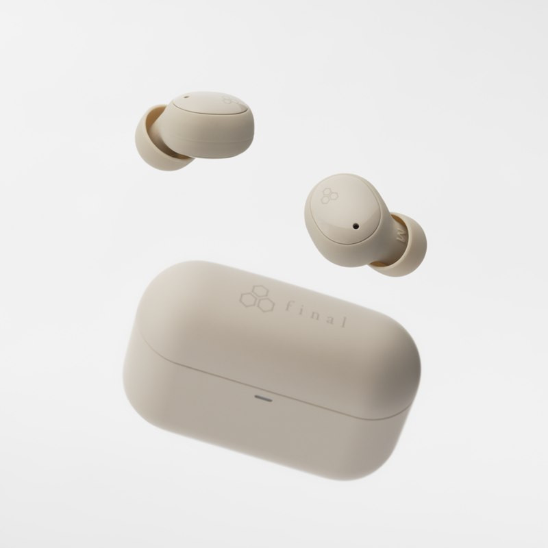 Final ZE500 for ASMR, auriculares y estuche crema