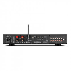 Audiolab 6000A MKII, panel trasero con HDMI ARC, coaxial, óptica y antena Bluetooth, negro