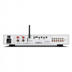Audiolab 6000A MKII, panel trasero en plata