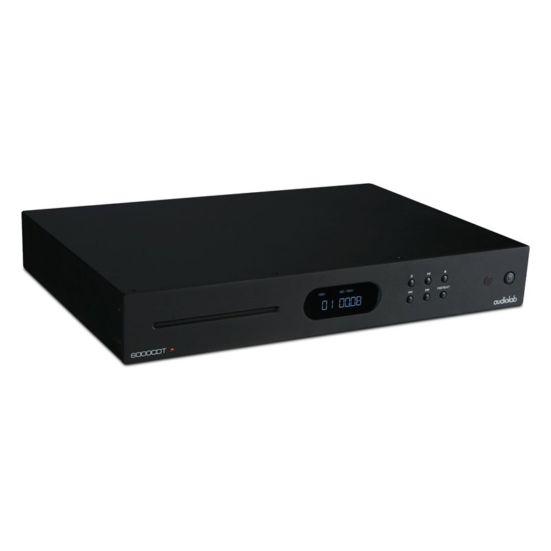 Audiolab 6000CDT, vista de tres cuartos desde la derecha en negro
