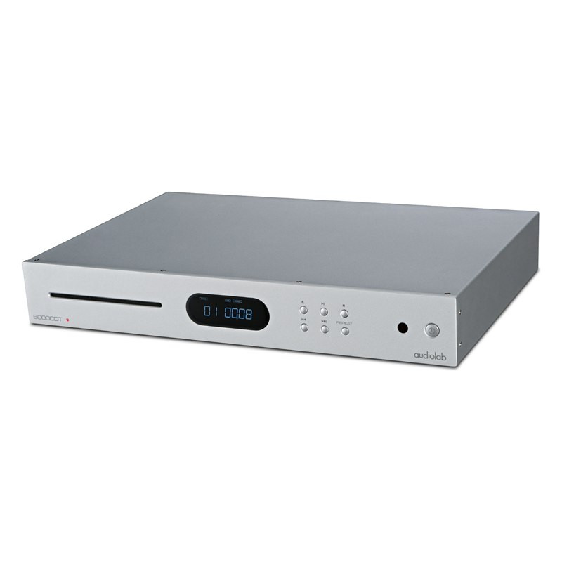 Audiolab 6000CDT, vista de tres cuartos en plata