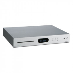 Audiolab 6000CDT, vista de tres cuartos desde la derecha en plata