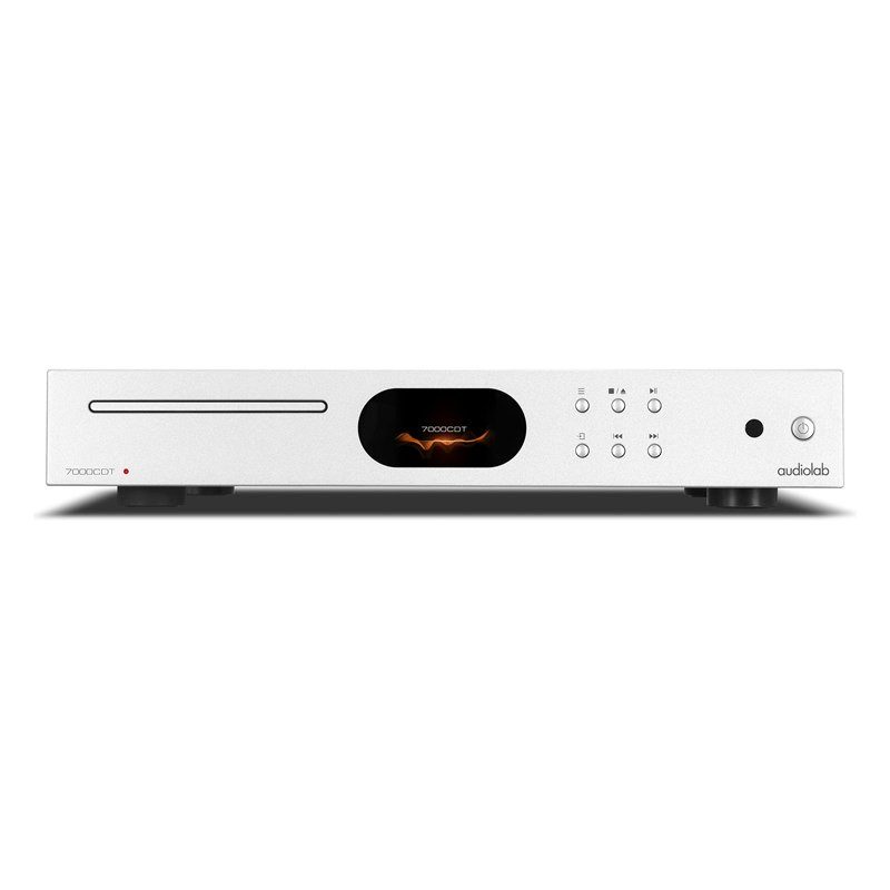 Audiolab 7000CDT, frontal en plata