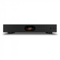 Audiolab 7000N Play, frontal en negro con la pantalla IPS