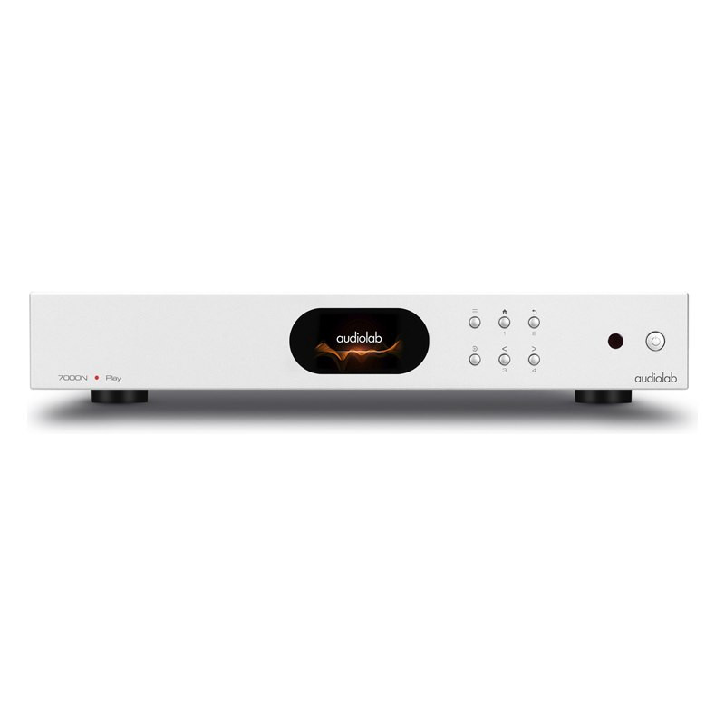 Audiolab 7000N Play, frontal en plata
