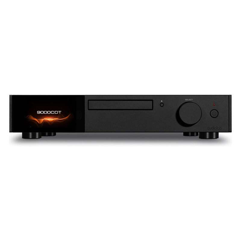 Audiolab 9000CDT, frontal en negro con la pantalla de 4,3″