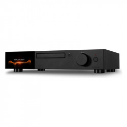 Audiolab 9000CDT, vista de tres cuartos desde la derecha en negro