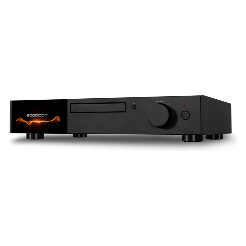 Audiolab 9000CDT, vista de tres cuartos desde la derecha en negro