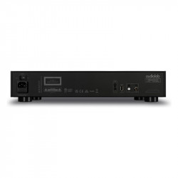 Audiolab 9000CDT, panel trasero con USB, trigger y salidas coaxial y óptica, negro