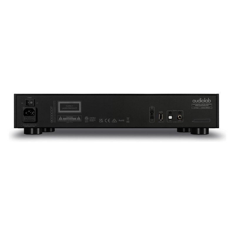 Audiolab 9000CDT, panel trasero con USB, trigger y salidas coaxial y óptica, negro