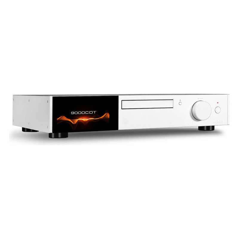 Audiolab 9000CDT, vista de tres cuartos en plata