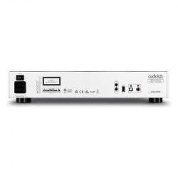 Audiolab 9000CDT, panel trasero en plata
