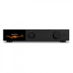 Audiolab 9000N, frontal en negro con la pantalla de 4,3″
