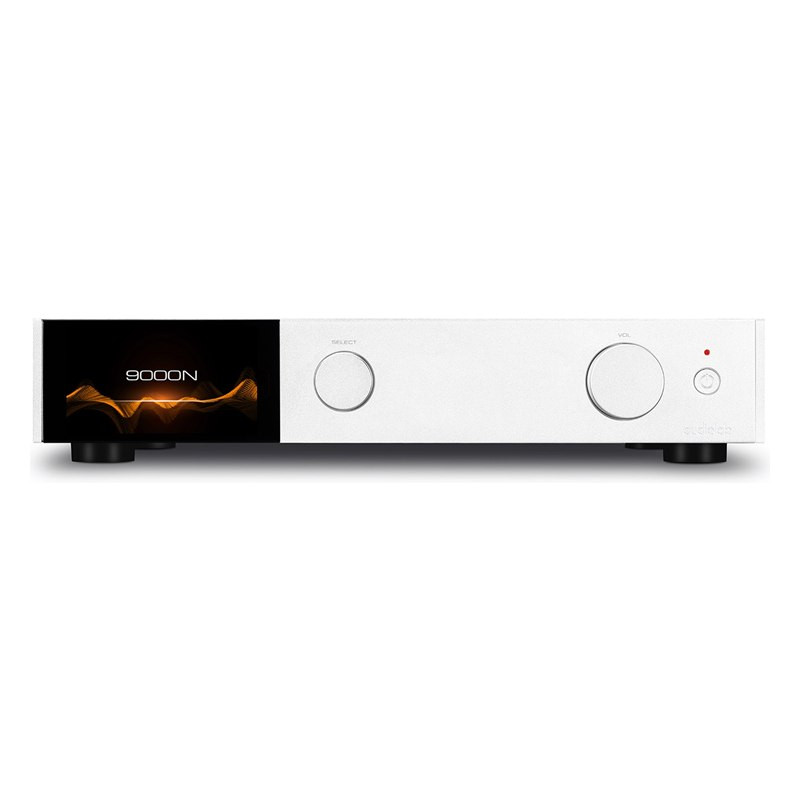 Audiolab 9000N, frontal en plata