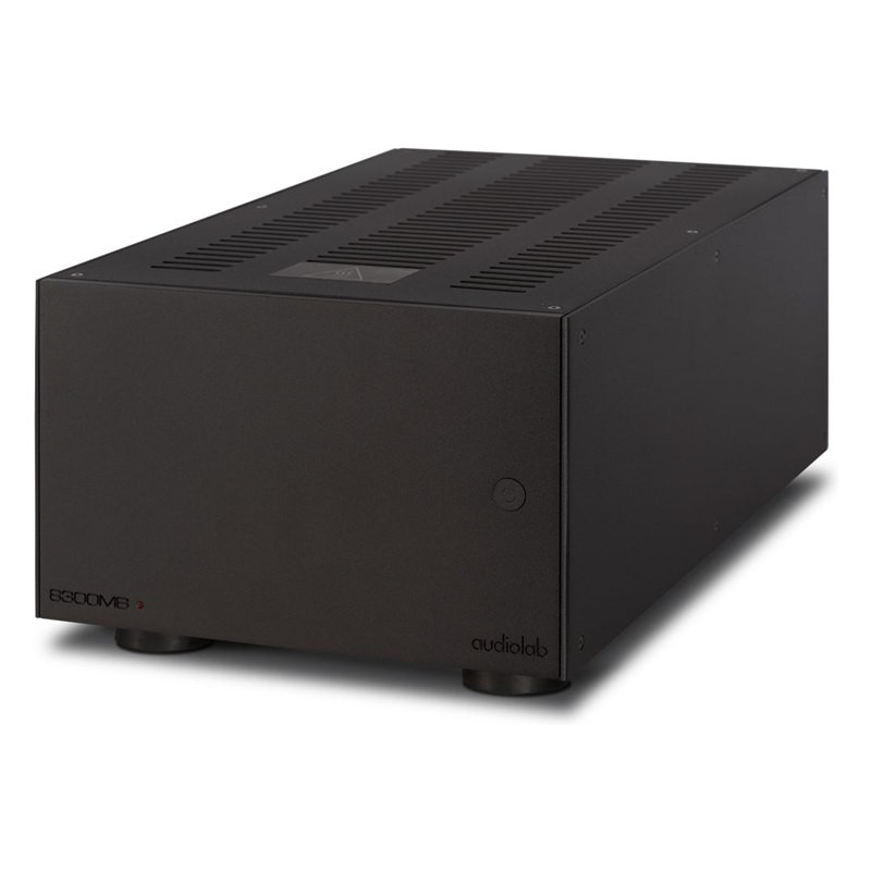 Audiolab 8300MB, vista en tres cuartos, negro