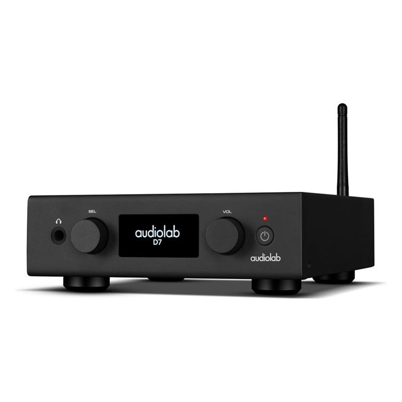 Audiolab D7 negro en vista de tres cuartos