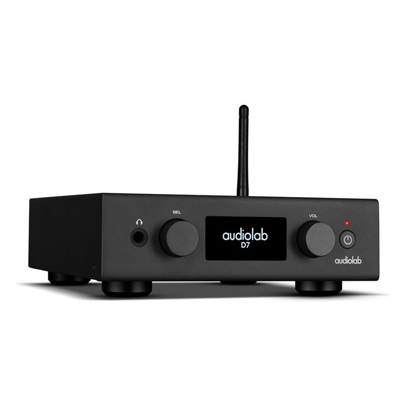 Audiolab D7 negro desde el otro lado