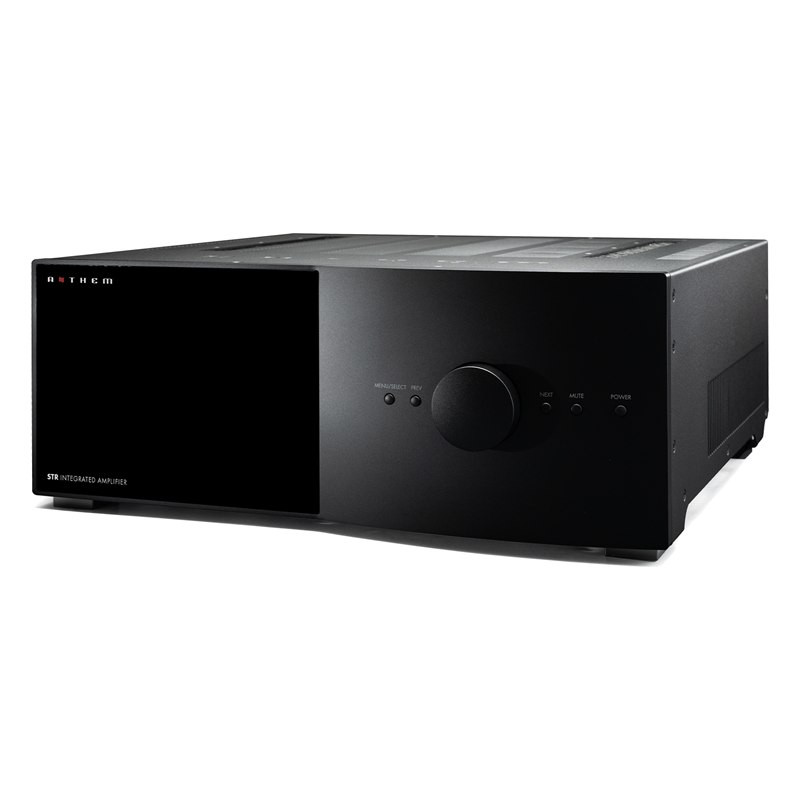Anthem STR Integrated, vista de tres cuartos en negro